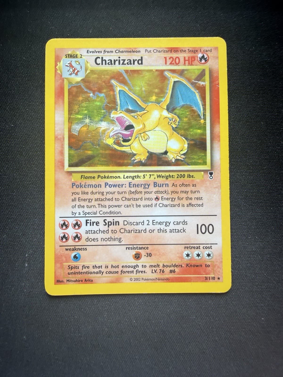 2002 Pokemon Legendary Collection Charizard 3/110 Holo