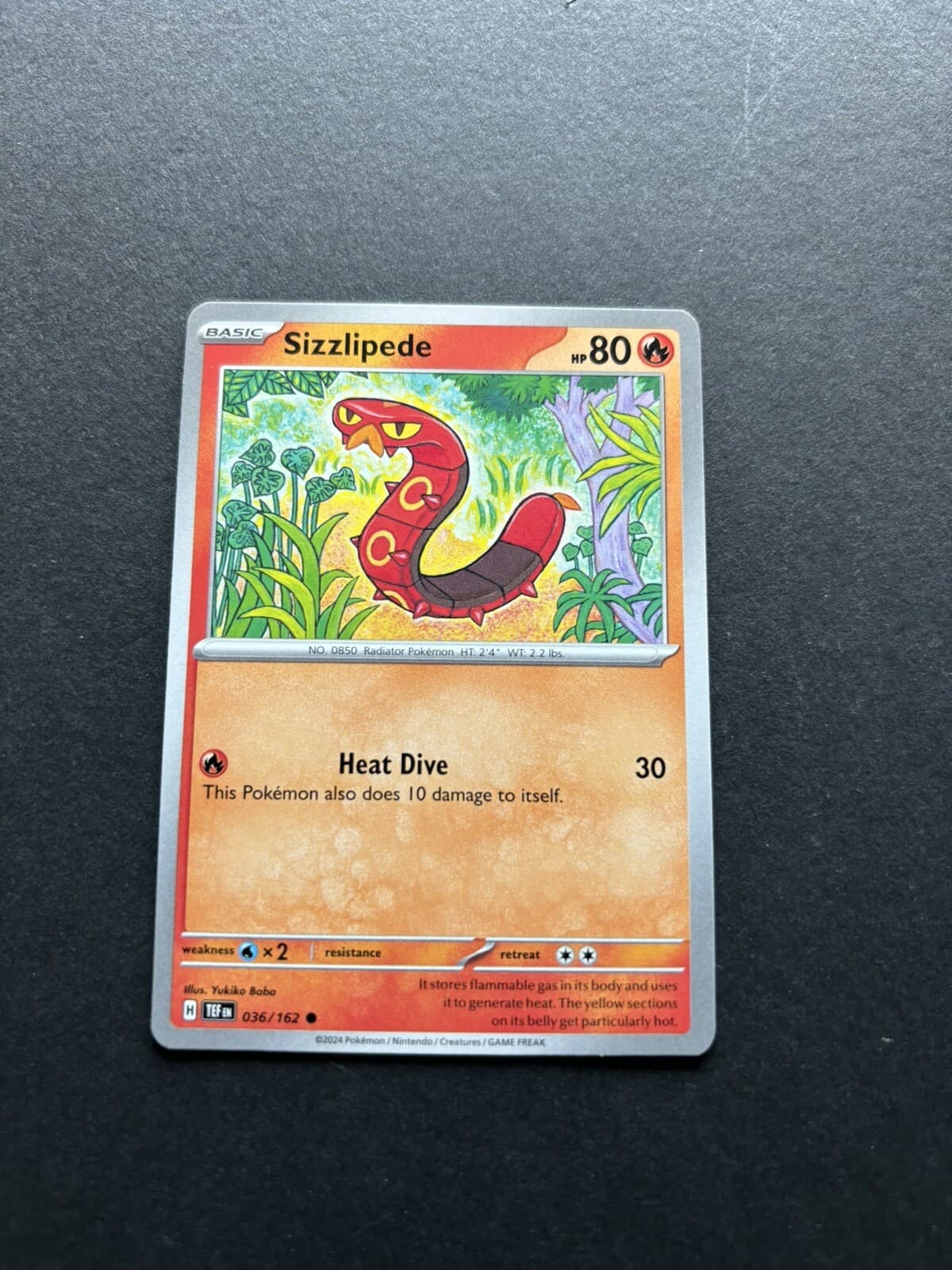 2024 Pokémon Temporal Forces - Sizzlipede No. 36/162