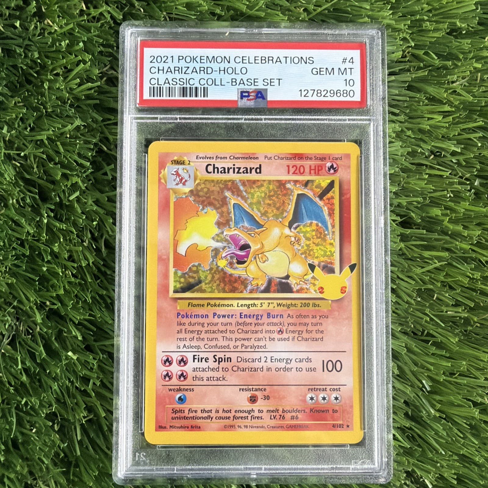 Charizard Holo 4/102 Celebrations Classic Holo Pokemon PSA 10 *298