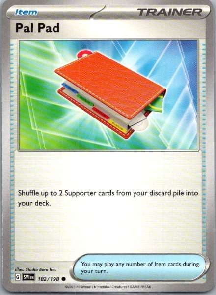 Pal Pad 182/198 Scarlet & Violet Common NM Pokemon TCG