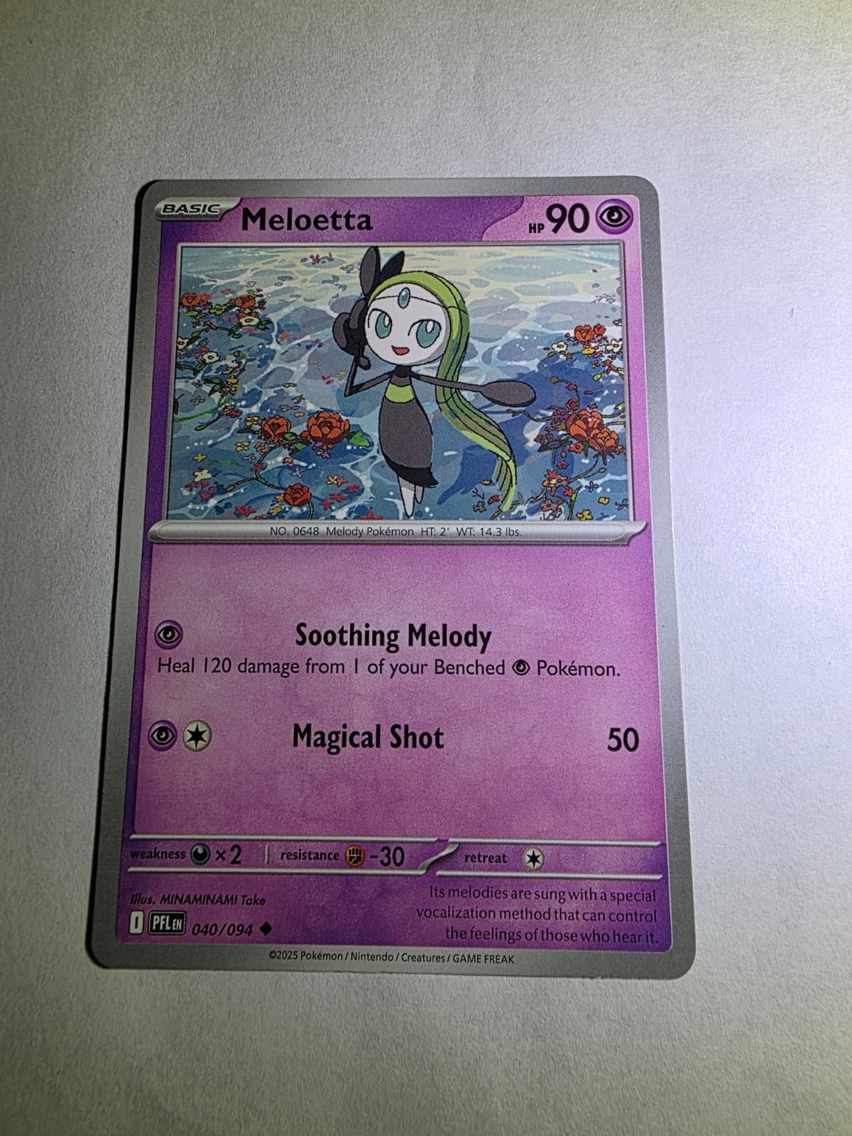 Pokemon Phantasmal Flames Meloetta 40/94 uncommon NM