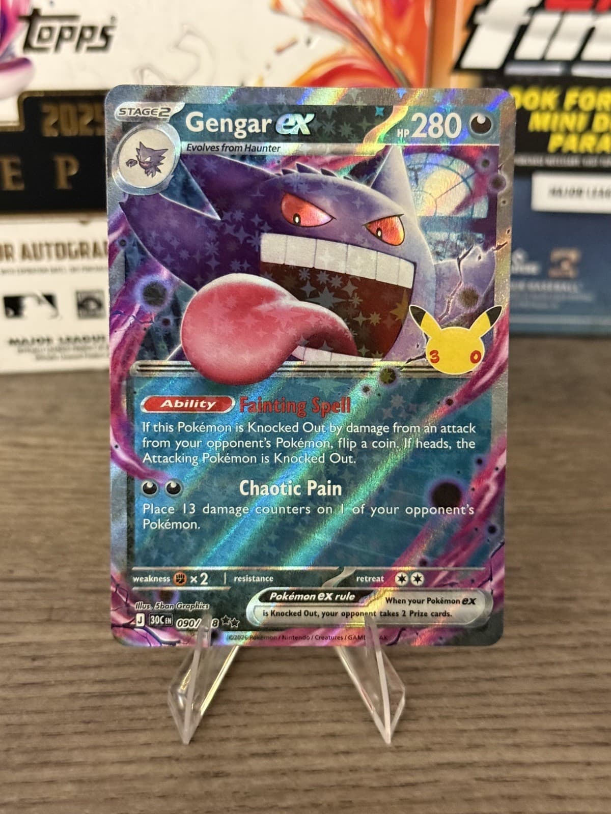Pokémon TCG Gengar EX 30th Anniversary Celebrations 90/128