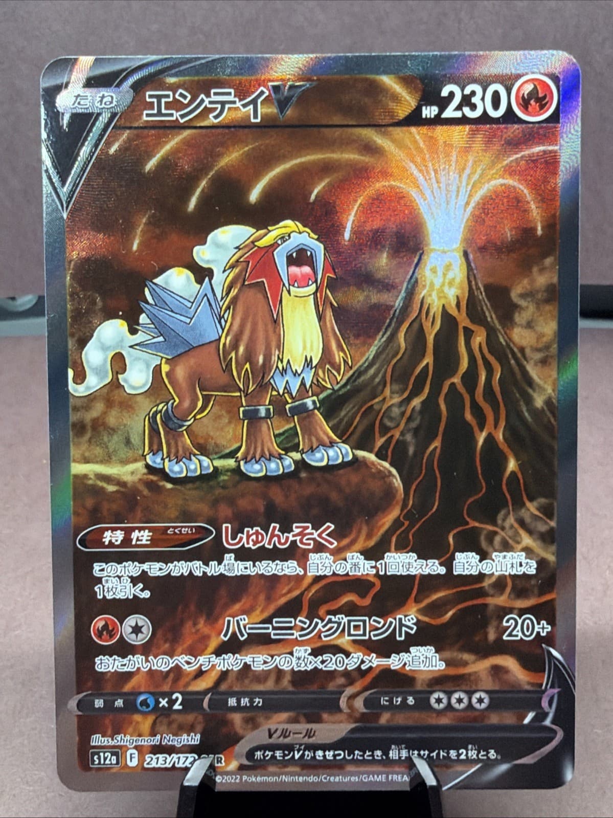 Pokemon TCG Entei V Special Art Rare S12a: VSTAR Universe 213/172 NM