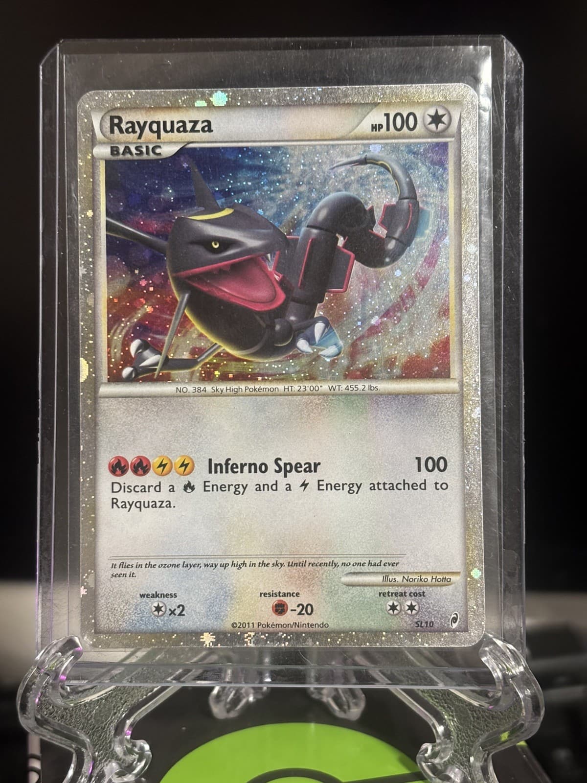 2011 POKEMON CALL OF LEGENDS #SL10 RAYQUAZA SHINY HOLO RARE 100 HP ENG LP-