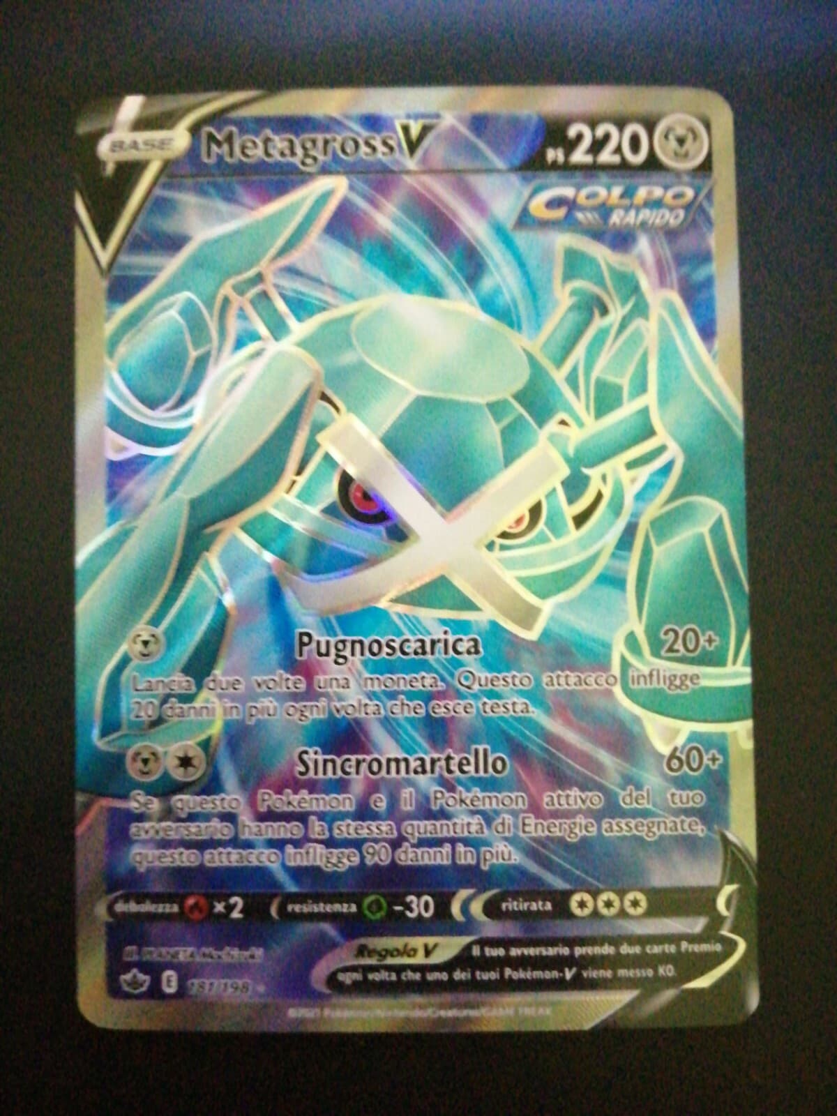 METAGROSS V 181/198 Full Art - Italiana - Pokemon REGNO GLACIALE