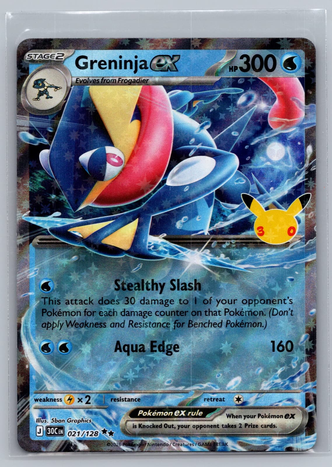 Greninja EX #21/128 2026 30th Celebration Pokemon TCG