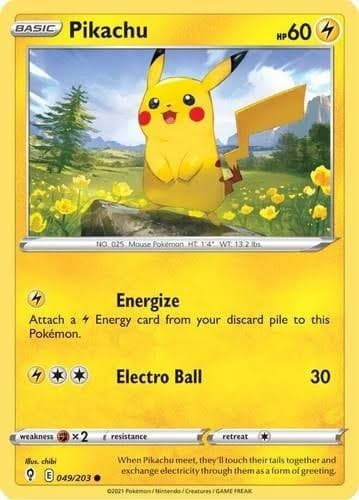 Pikachu - 49/203 Evolving Skies - Pokémon TCG