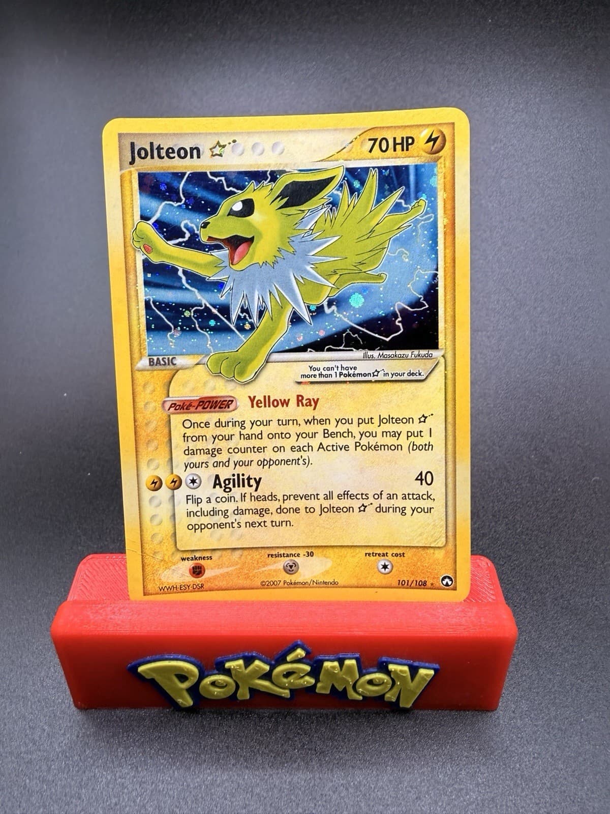Pokemon Jolteon Star 101/108 EX Power Keepers Holo Ultra Rare English 2007 MP