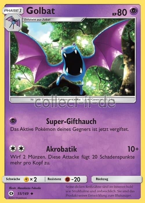 Pokemon 55/149 Golbat - Sonne und Mond