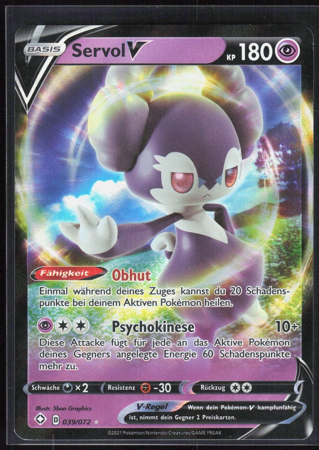 Pokemon TCG Servol V Glänzendes Schicksal 39 NM Holografisch Selten V