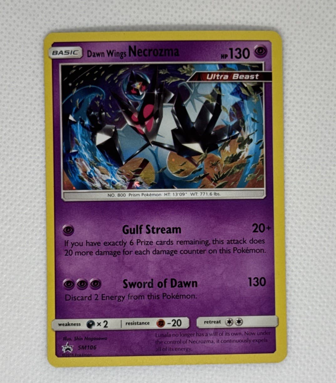 Dawn Wings Necrozma - Cosmos Holo Promo - Black Star SM106 - Pokemon