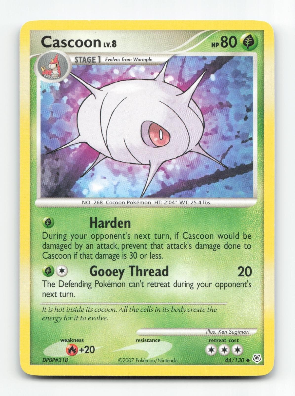 Cascoon 44/130 Uncommon Diamond & Pearl Pokemon MP