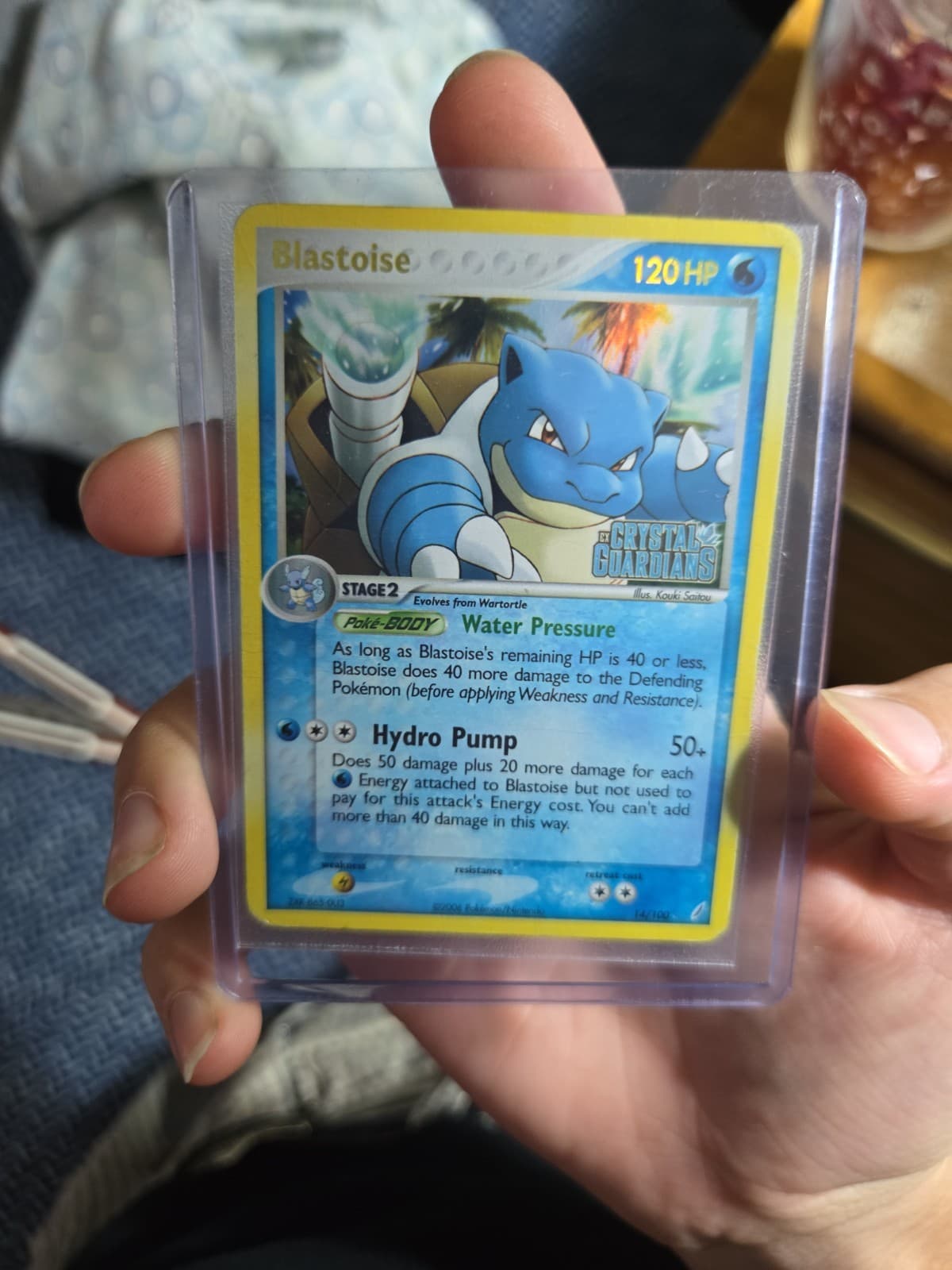 The Pokémon Company Blastoise EX Crystal Guardians Holo English 120 HP Stage 2