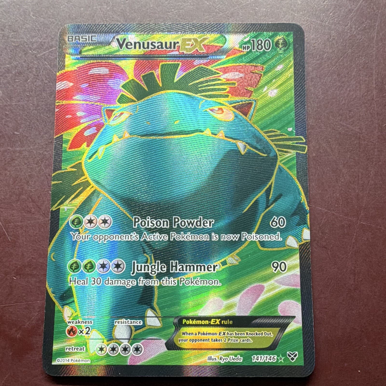 Pokemon Venusaur EX (141 Full Art) - XY Base Set LP Condition
