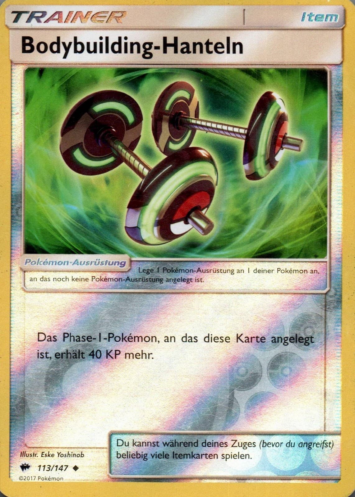 Pokémon Bodybuilding-Hanteln Nacht in Flammen #113 🇩🇪