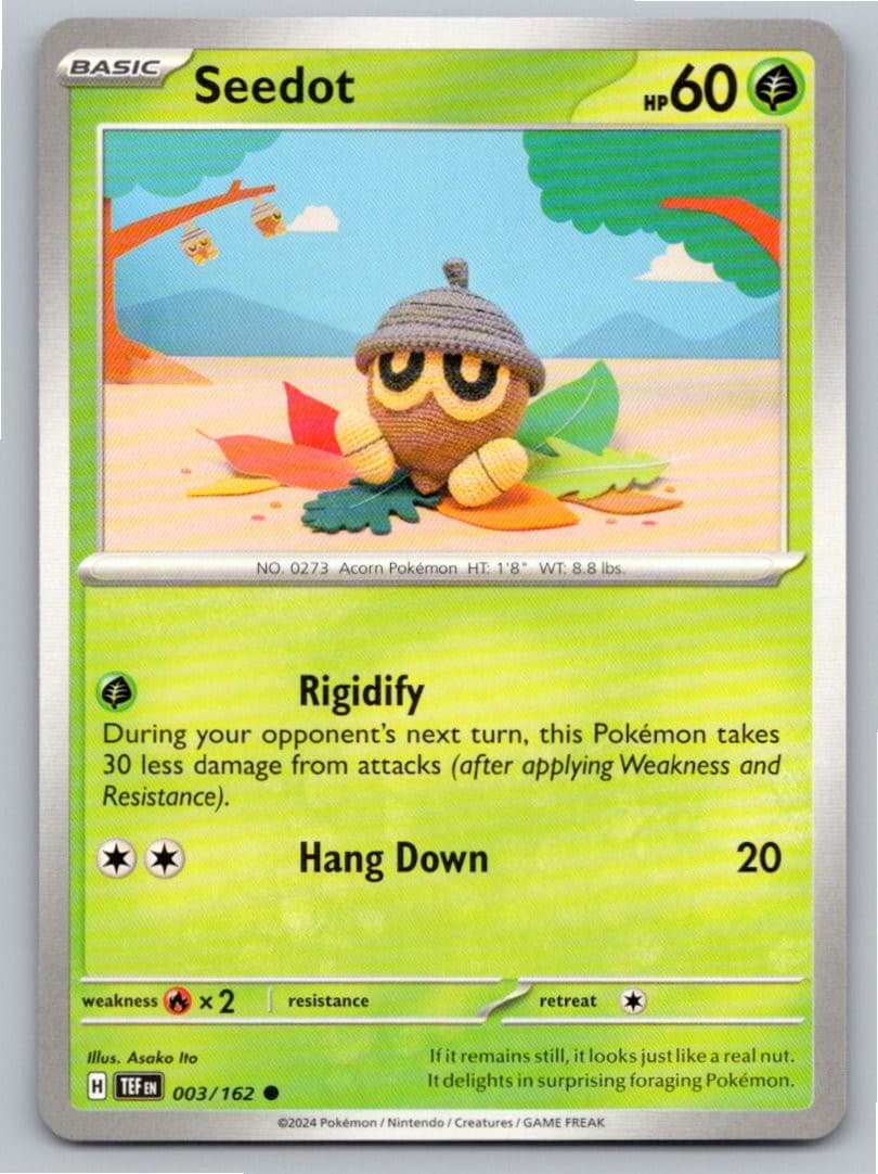 2024 POKEMON SEEDOT TEMPORAL FORCES 003/162 C NM A84740 FREE S&H