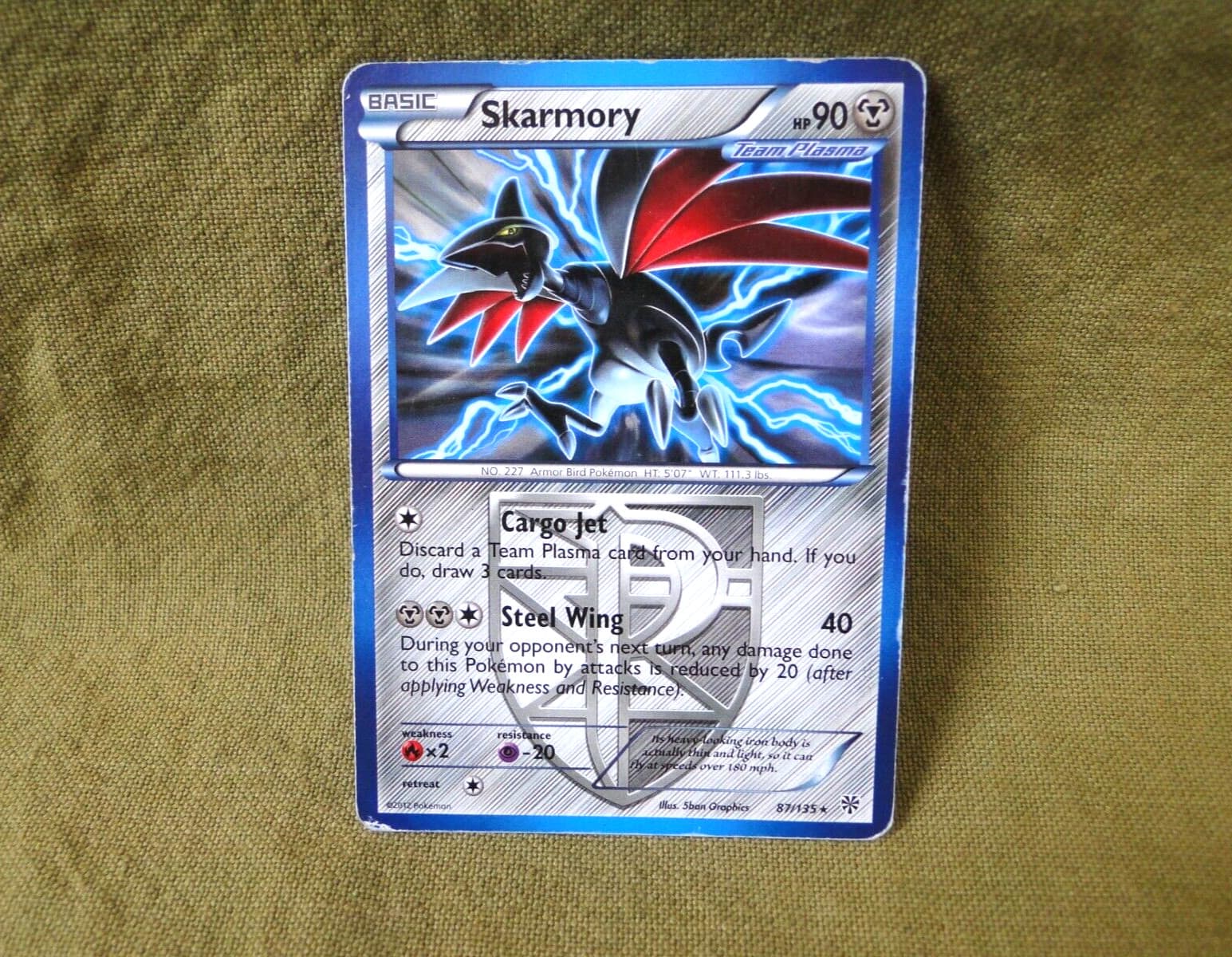 Pokemon Trading Card - Plasma Storm: Skarmory 87/135