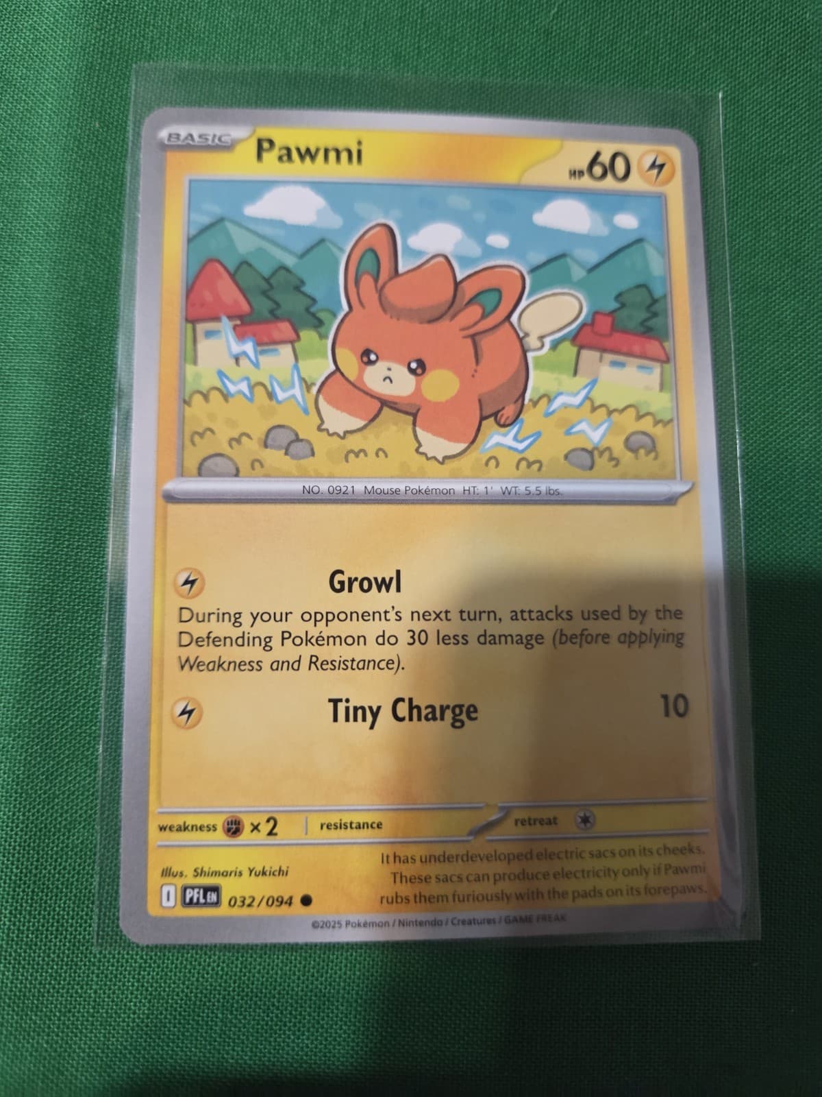 Pokémon TCG Pawmi #32 Pokemon Phantasmal Flames