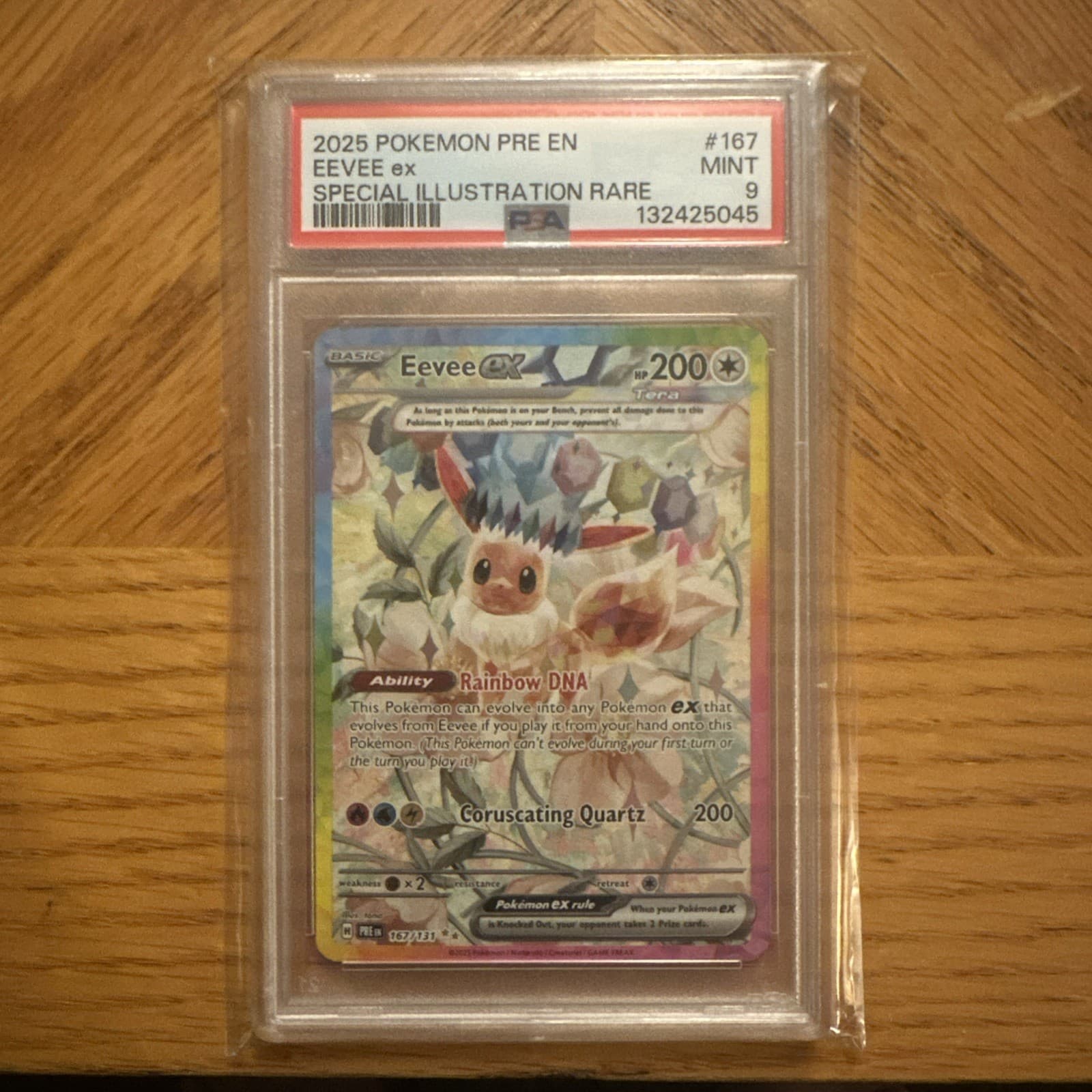 Pokemon Eevee ex 167/131 Prismatic Evolutions SIR Holo English PSA 9