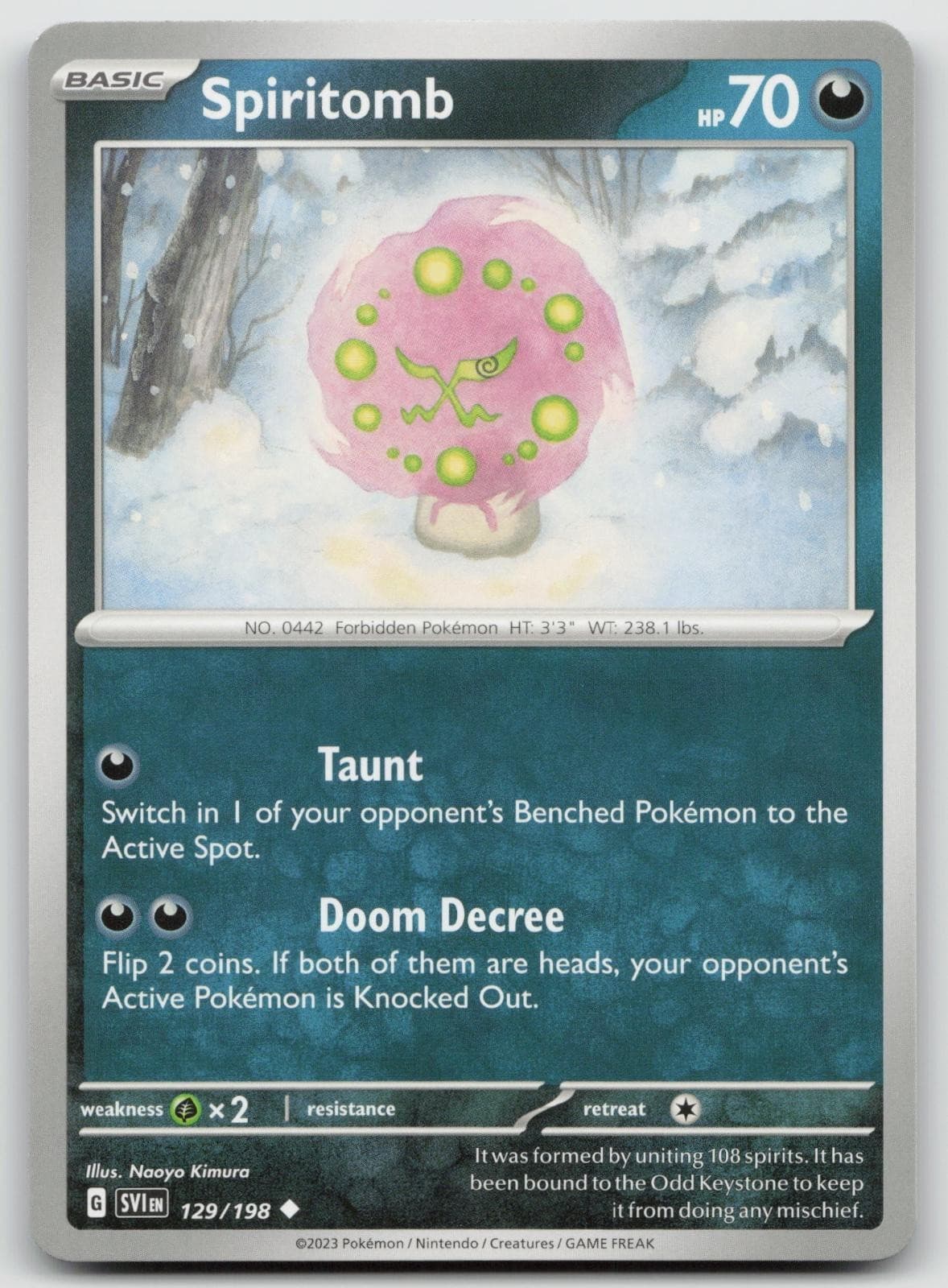 Spiritomb 129/198 Scarlet & Violet Uncommon Pokemon NM/M