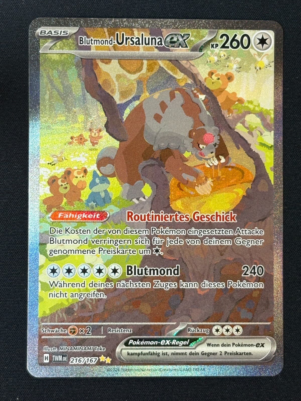 Blutmond-Ursaluna Ex 216/167 SIR Maskerade Im Zwielicht Deutsch NM Pokemon