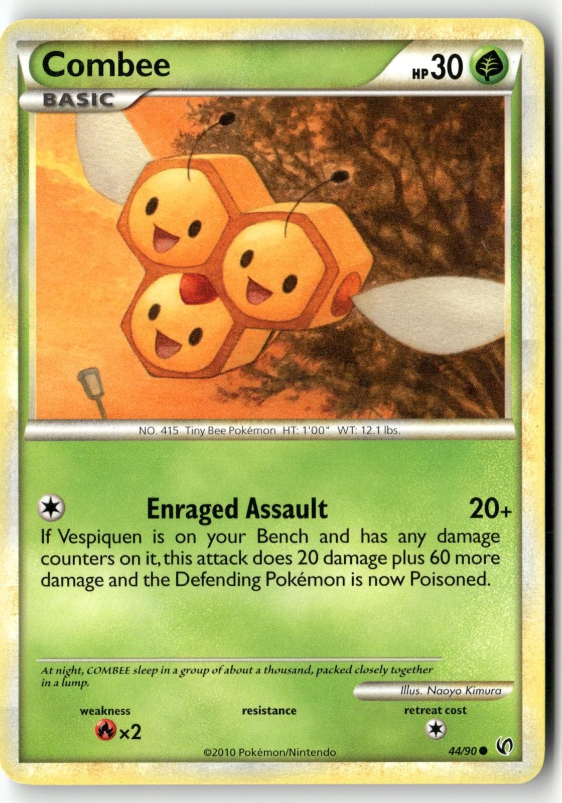 Combee 44/90 Pokemon English HGSS Undaunted 2010