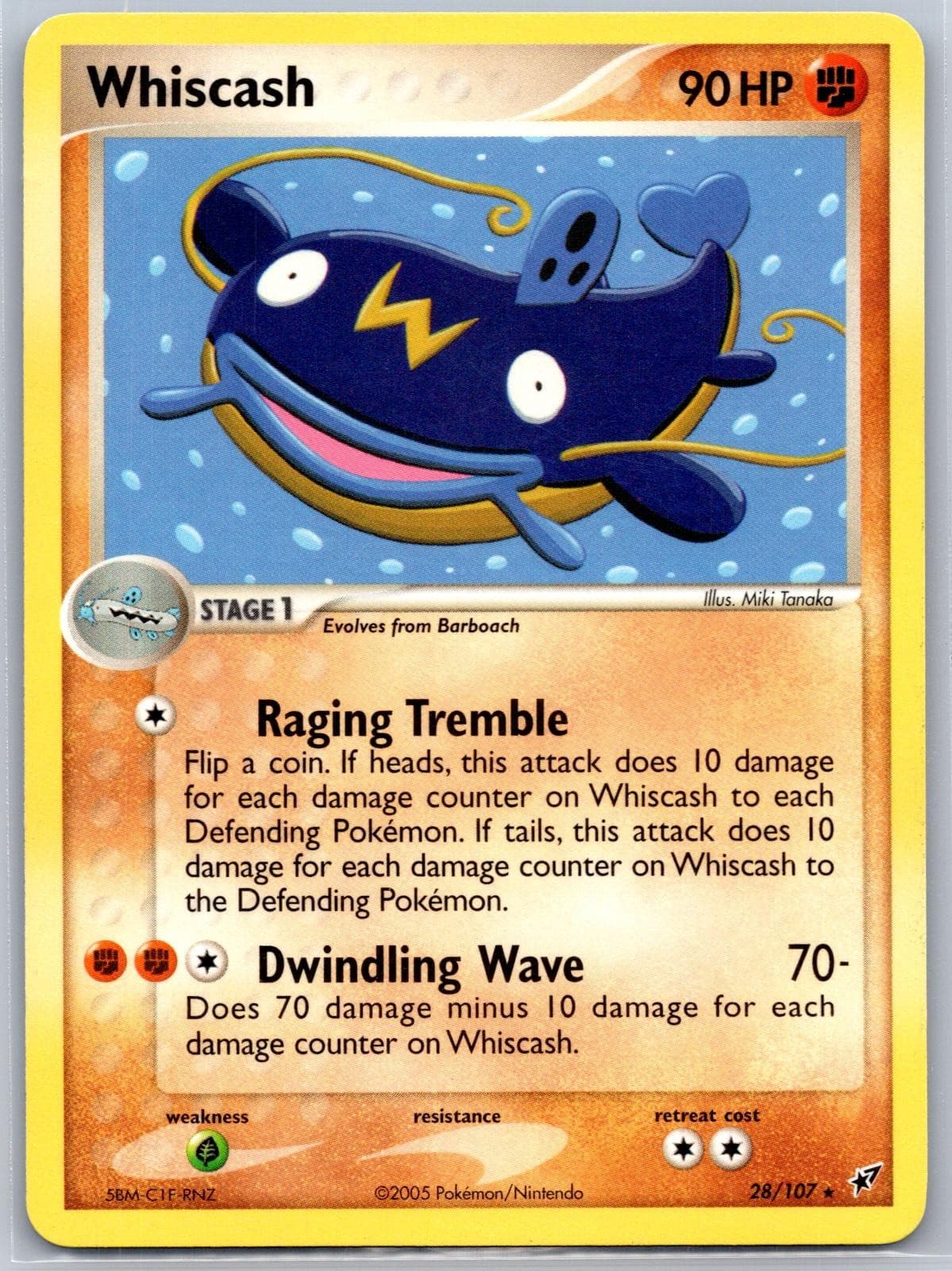 Whiscash Deoxys 28/107 Rare Near Mint