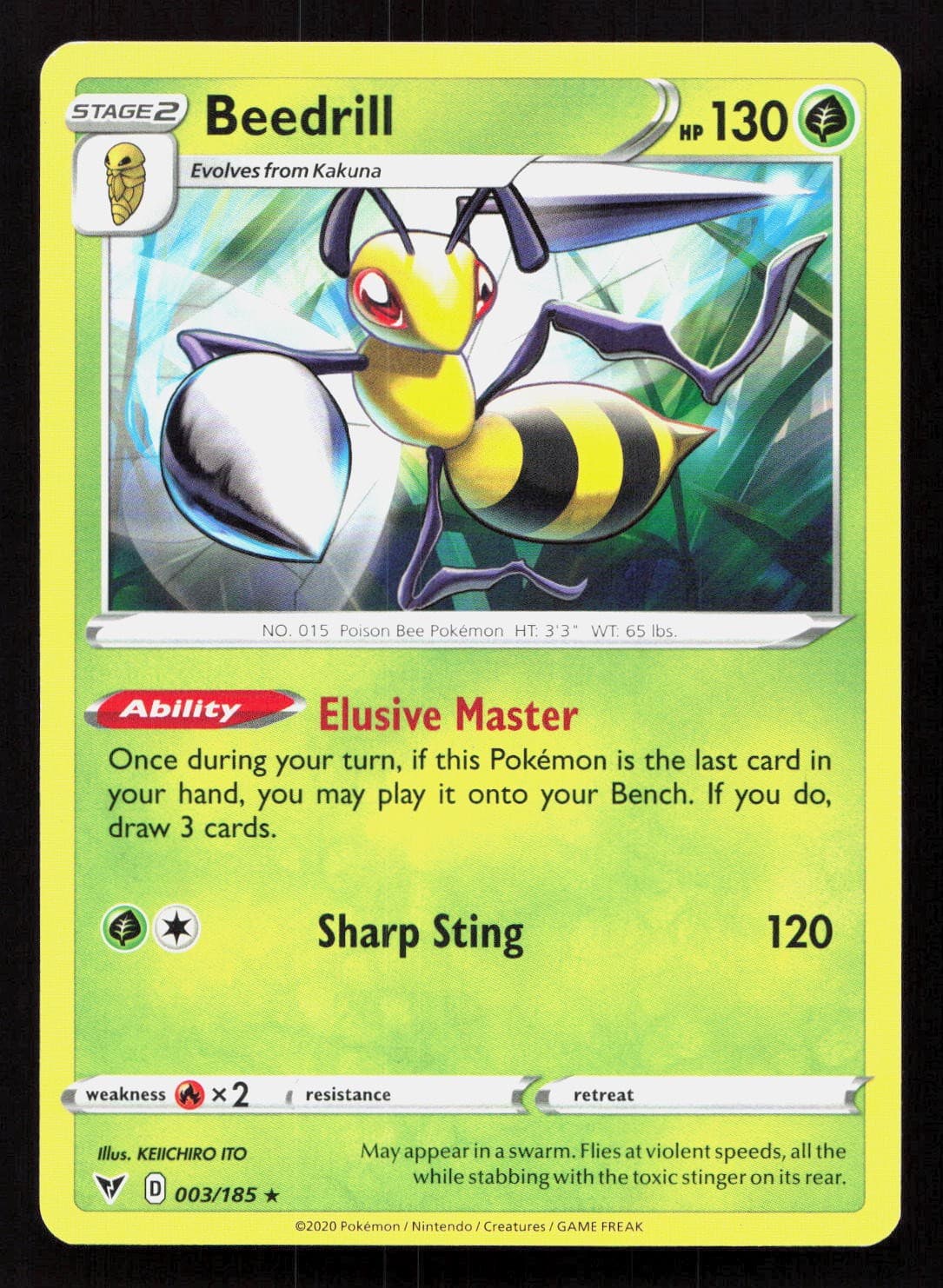 BEEDRILL 003/185 Pokemon VIVID VOLTAGE