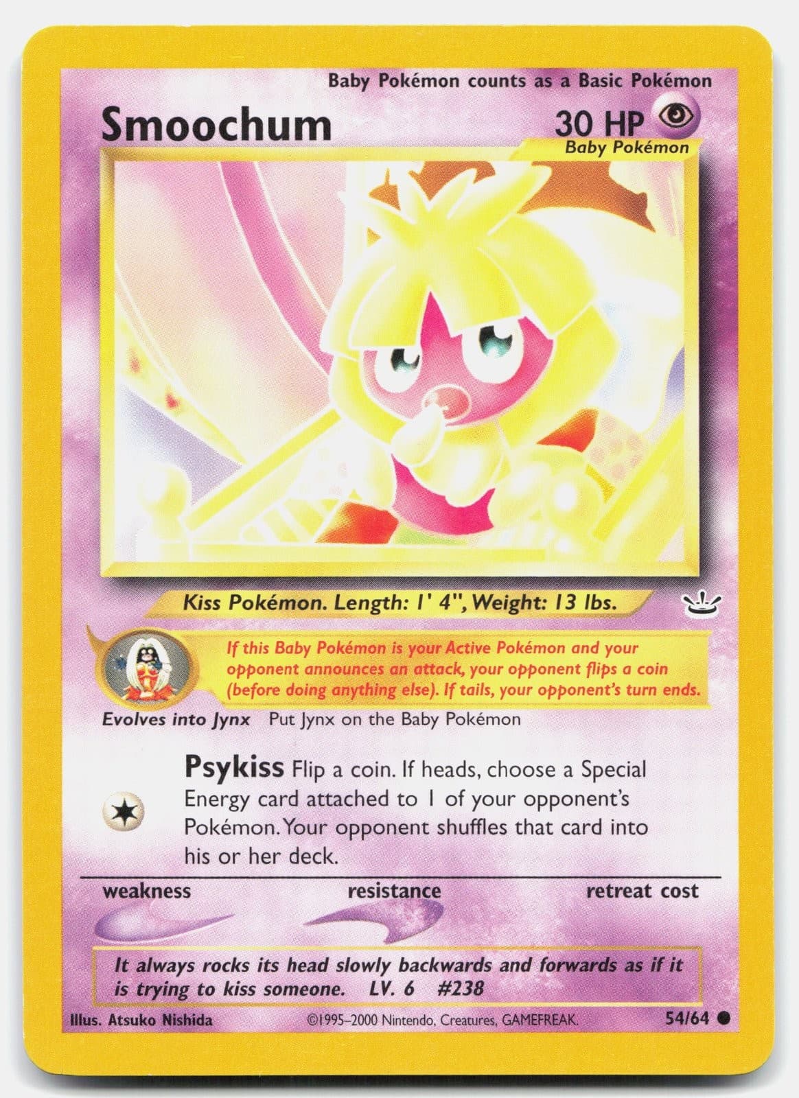 Pokemon Smoochum 54/64 Neo Revelation LP [6NXL3X]