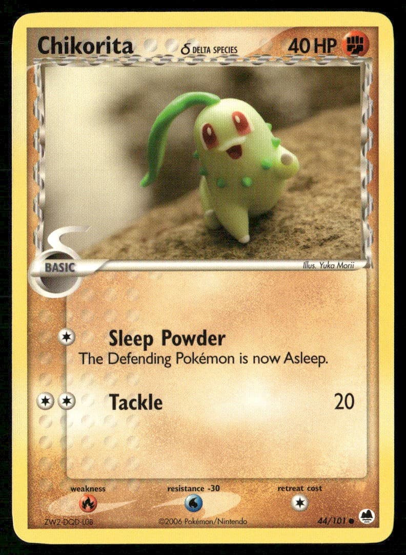 CHIKORITA Δ 44/101 COMMON DRAGON FRONTIERS POKEMON NM