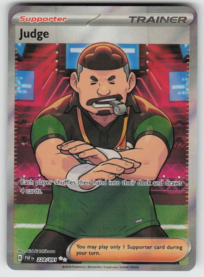 Judge 228/091 Ultra Rare Paldean Fates Pokemon Holo Near Mint