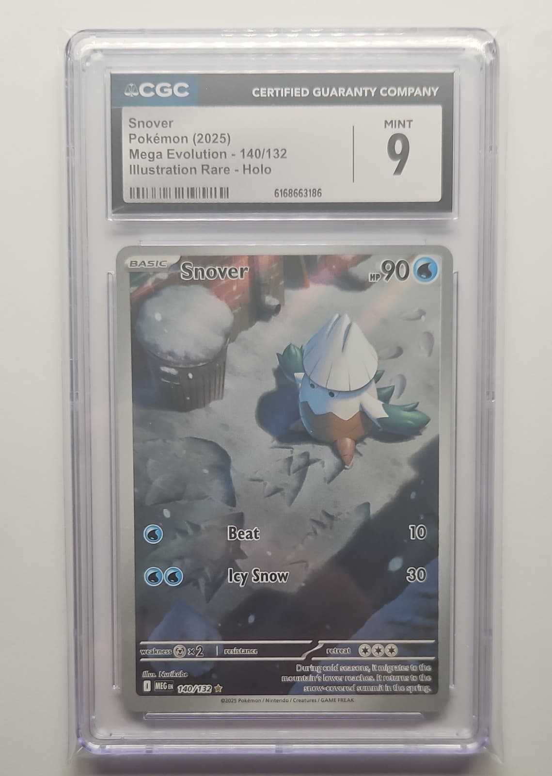 Snover 140/132 Me01: Mega Evolution Holo CGC MINT 9
