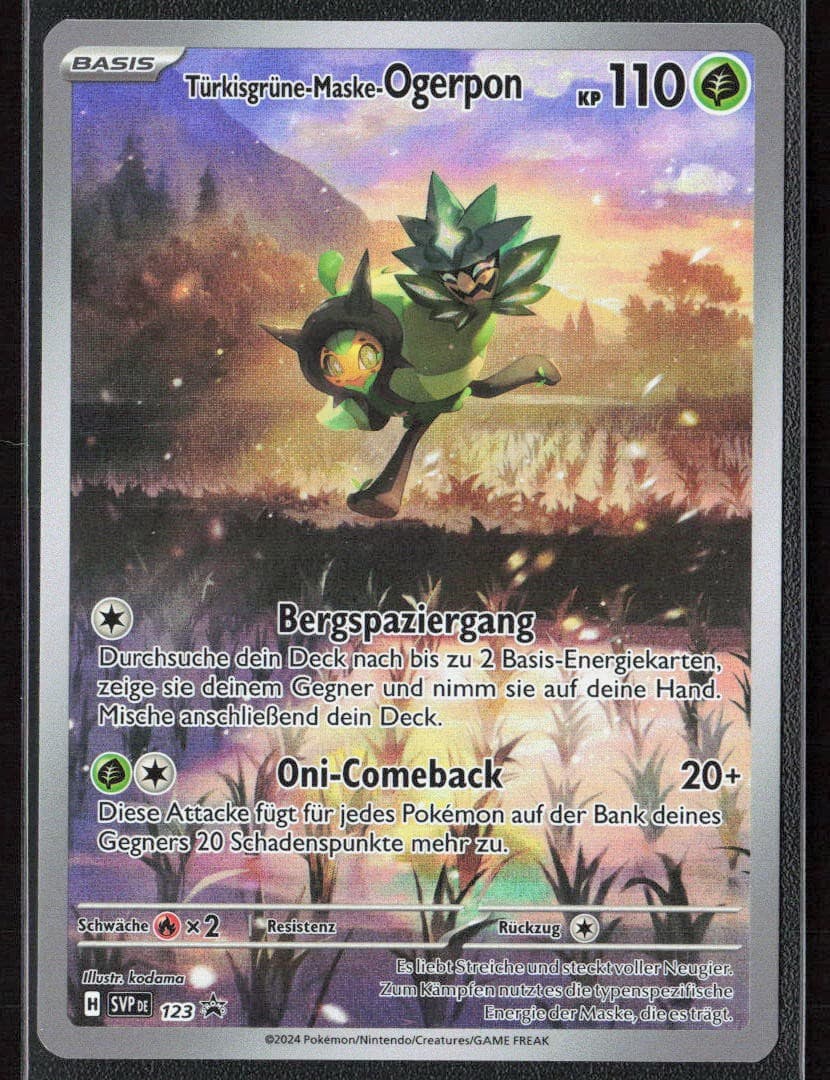 Pokemon TCG Türkisgrüne Maske Ogerpon SVP 123 DE NM