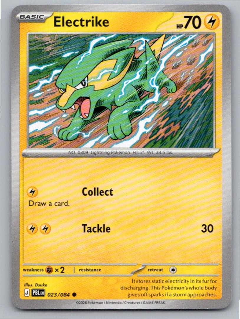 2026 POKEMON ELECTRIKE PITCH BLACK 023/084 COMMON NM A26343 FREE S&H