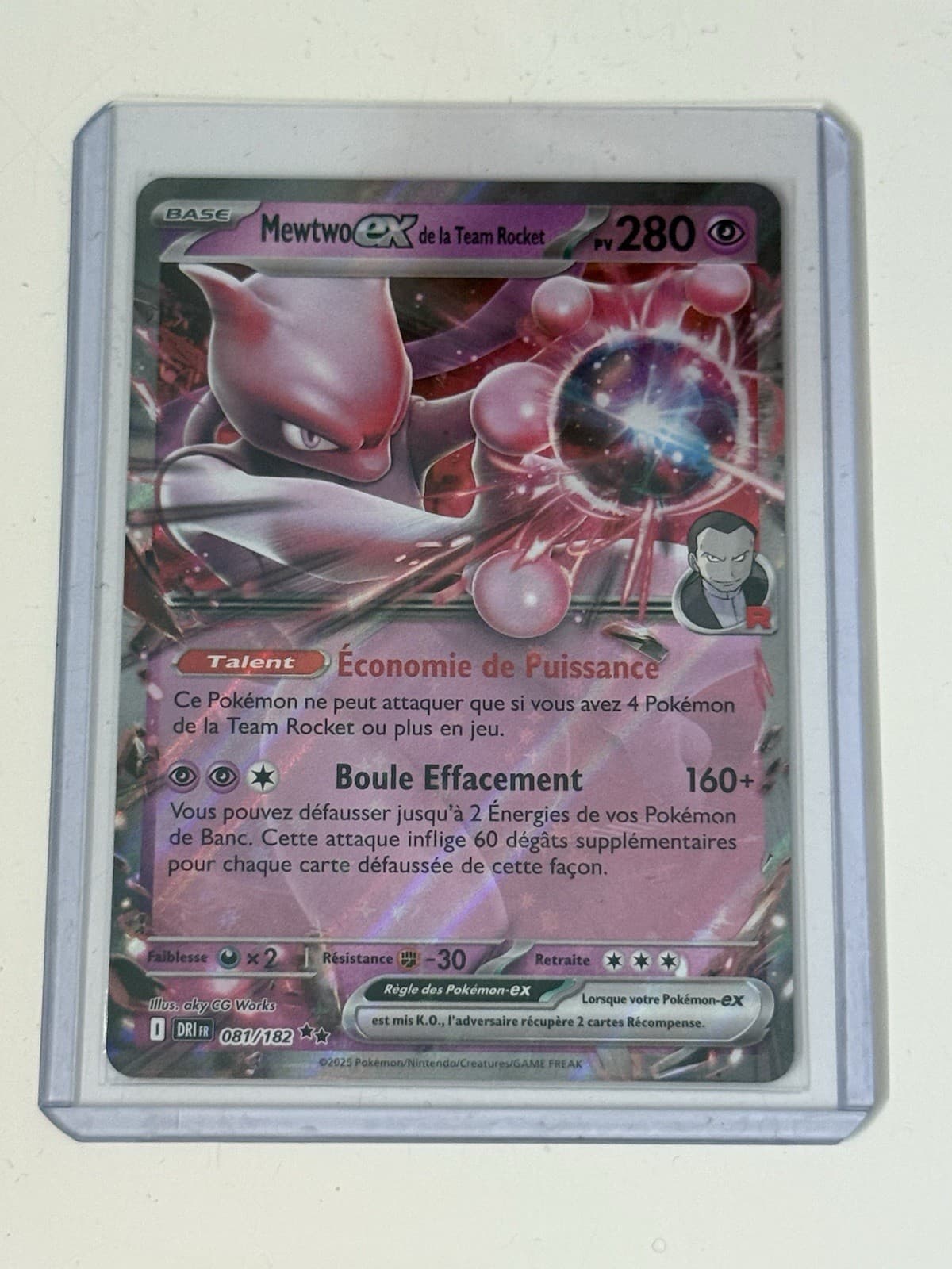 Mewtwo ex de la Team Rocket 81/182 - Carte Pokemon - EV10 Rivalités Destinées -