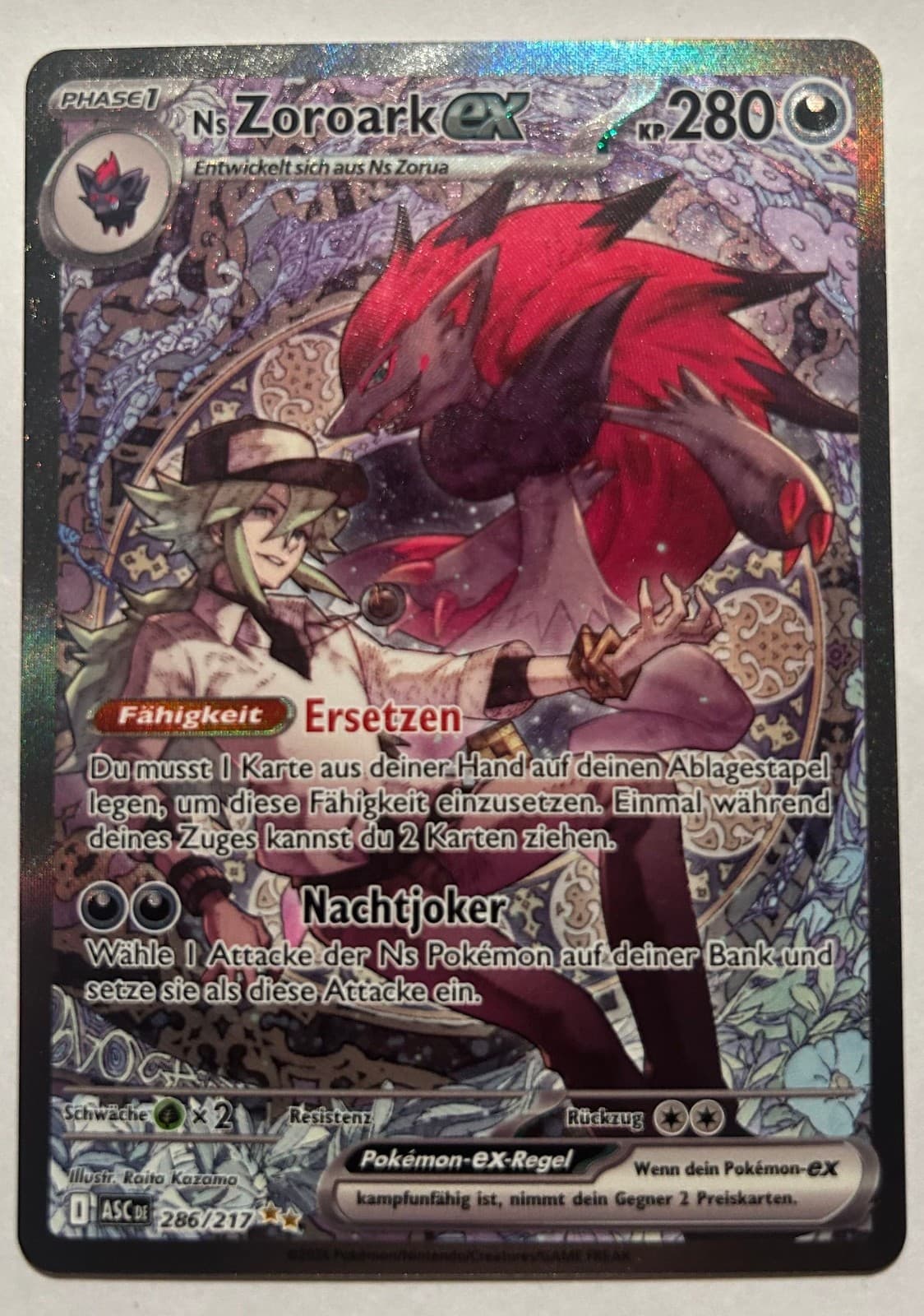 Pokemon Erhabene Helden Ns Zoroark ex ASC 286/217 NM