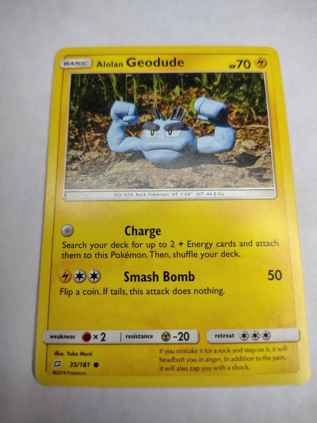 Alolan Geodude 35/181 C Team Up Pokemon Near Mint