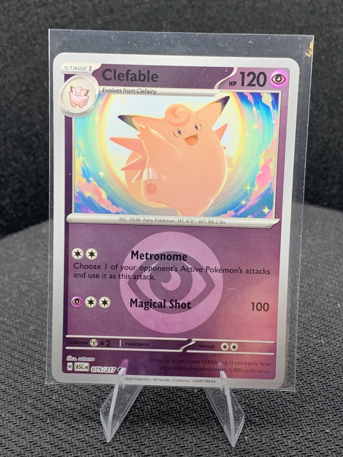 Pokémon TCG Clefable Ascended Heros EN 075/217