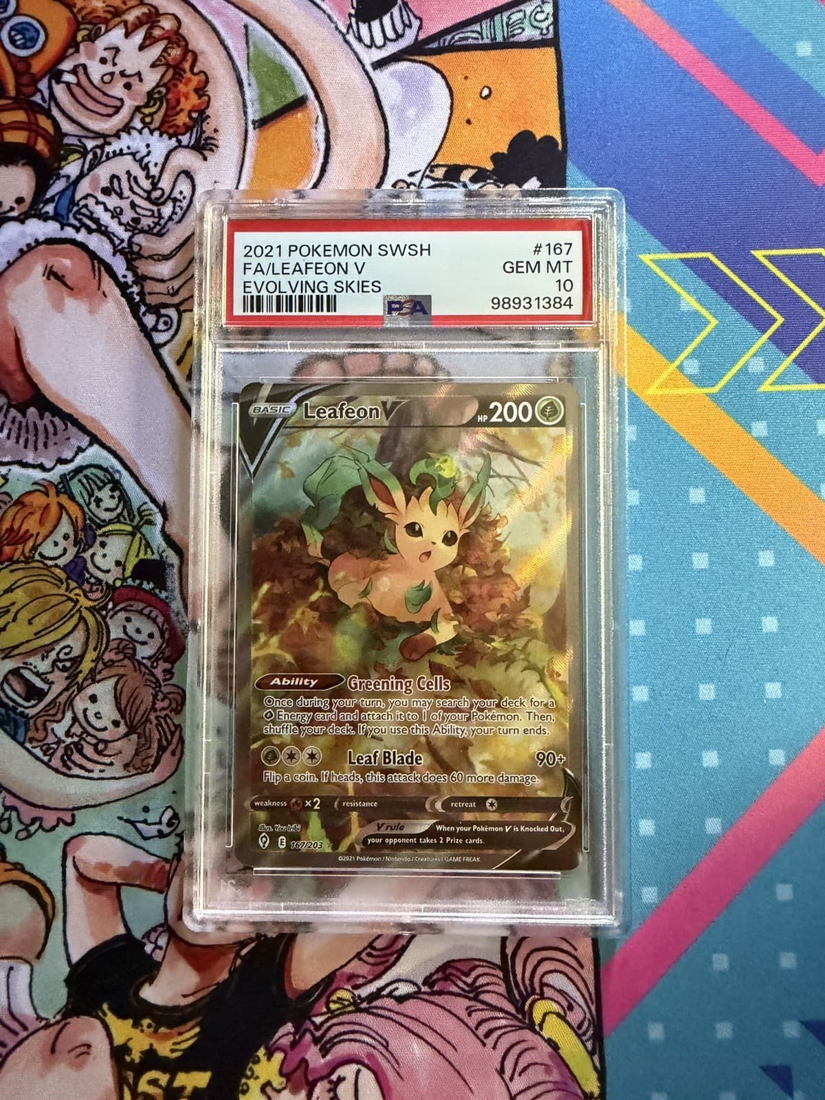 Pokemon Leafeon V Evolving Skies Full Alt Art 167/203 PSA 10 Gem Mint