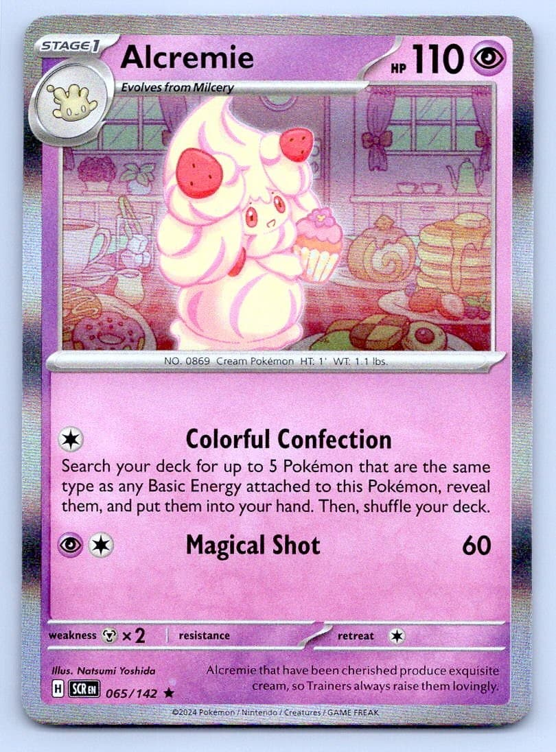 Pokemon Alcremie Stellar Crown SCR HOLO R 65/142 NM