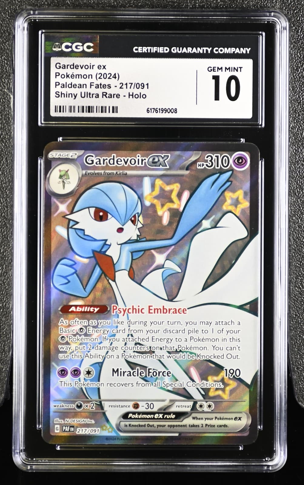 Gardevoir Ex Shiny Ultra Rare Shiny Ultra Rare Paldean Fates 217/091 NM CGC 10