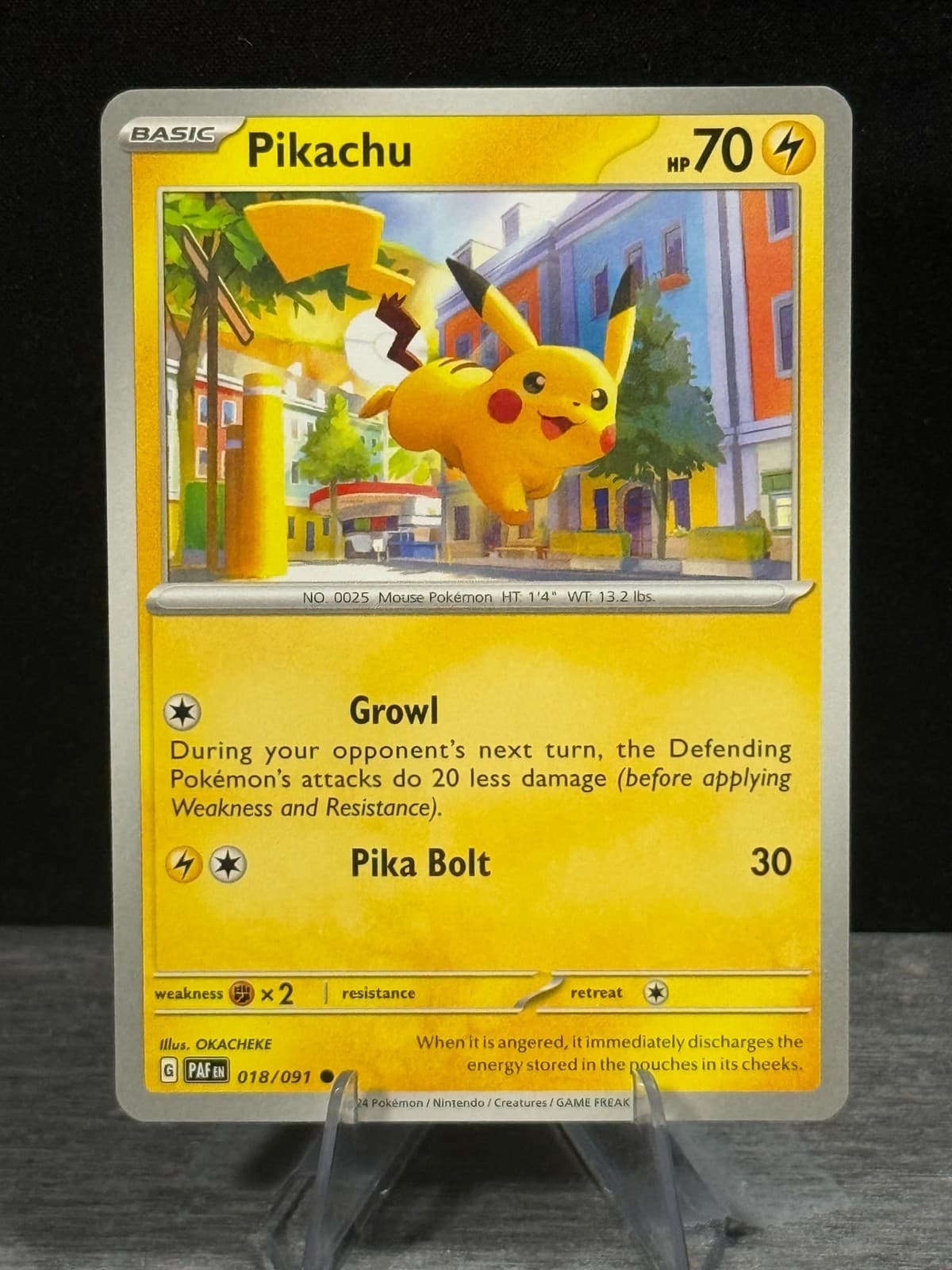 Pikachu TCG SV-Paldean Fates #18/91 Common Pokémon - NM