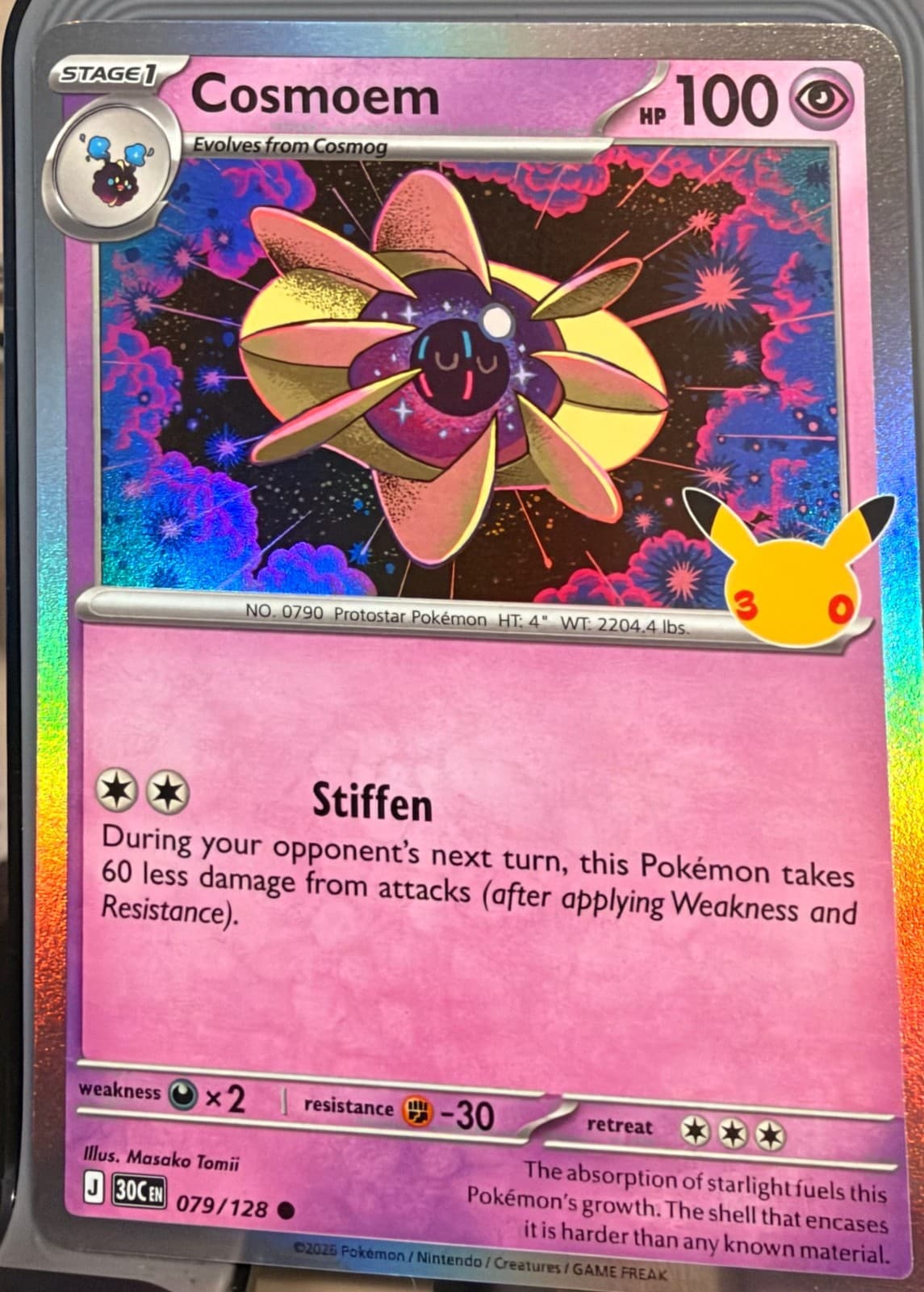 Cosmoem 79/128 30th Celebration Common Holo English Pokémon TCG