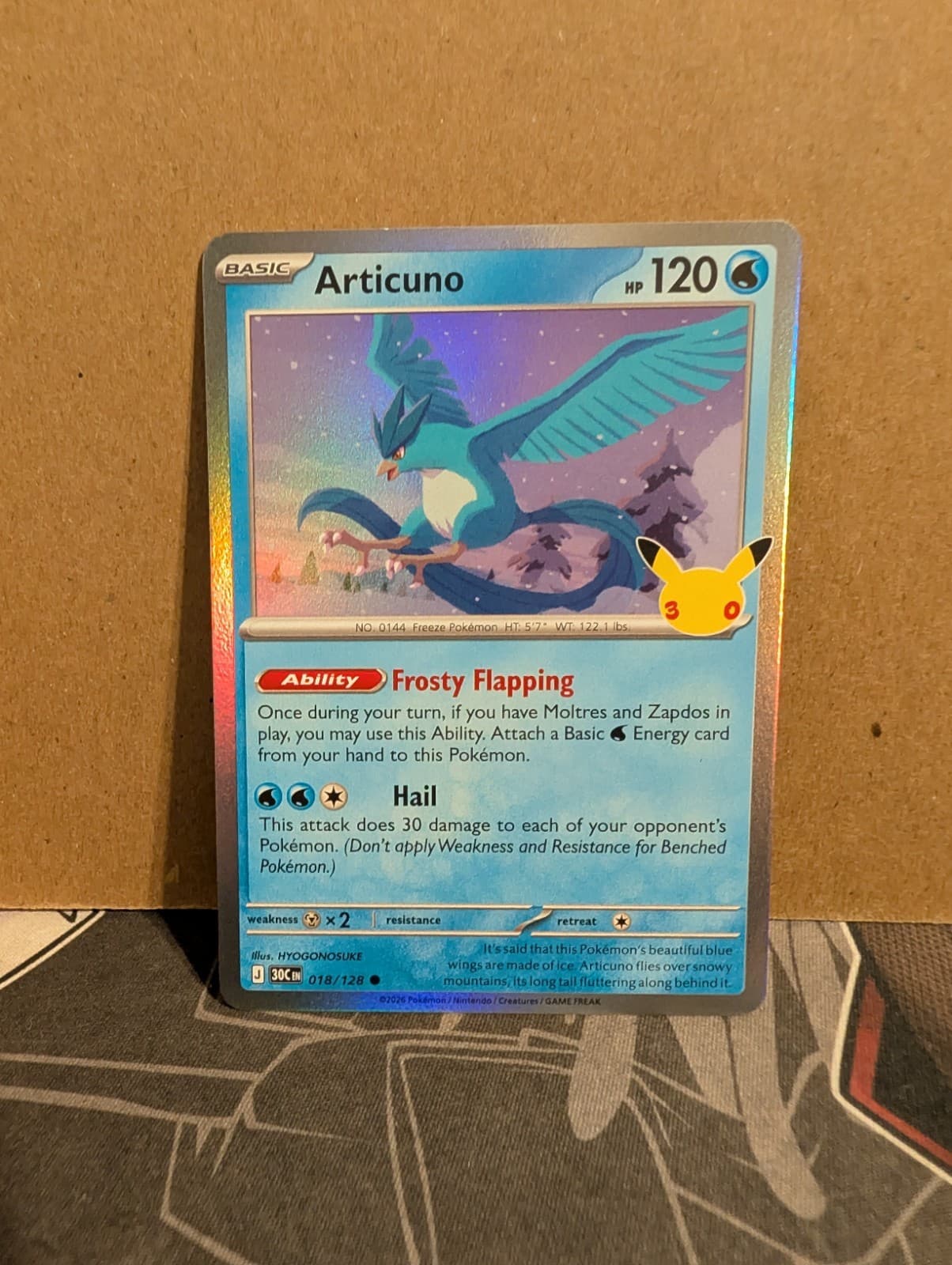 Articuno Pokemon TCG 30th Celebration Holo #18/128