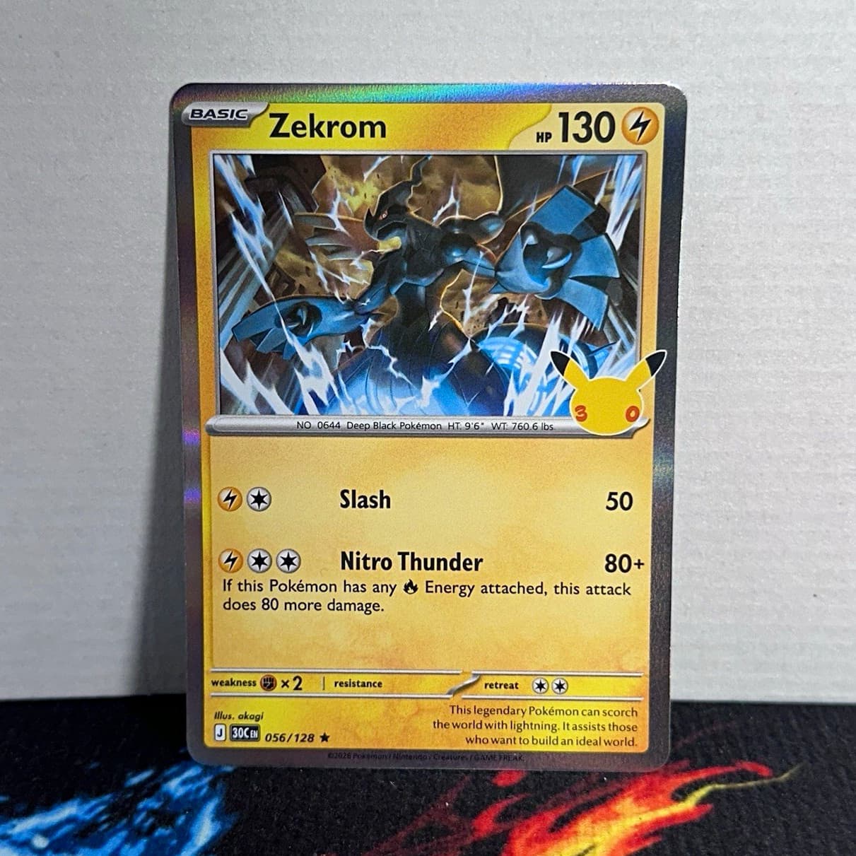 Zekrom, Pokémon 30th Celebration 056/128 Holo, NM