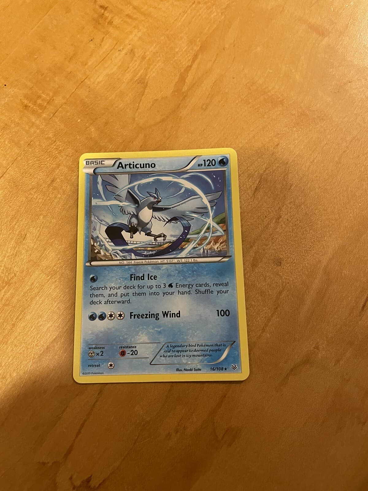 Pokémon TCG Articuno Roaring Skies 16/108 Regular Rare