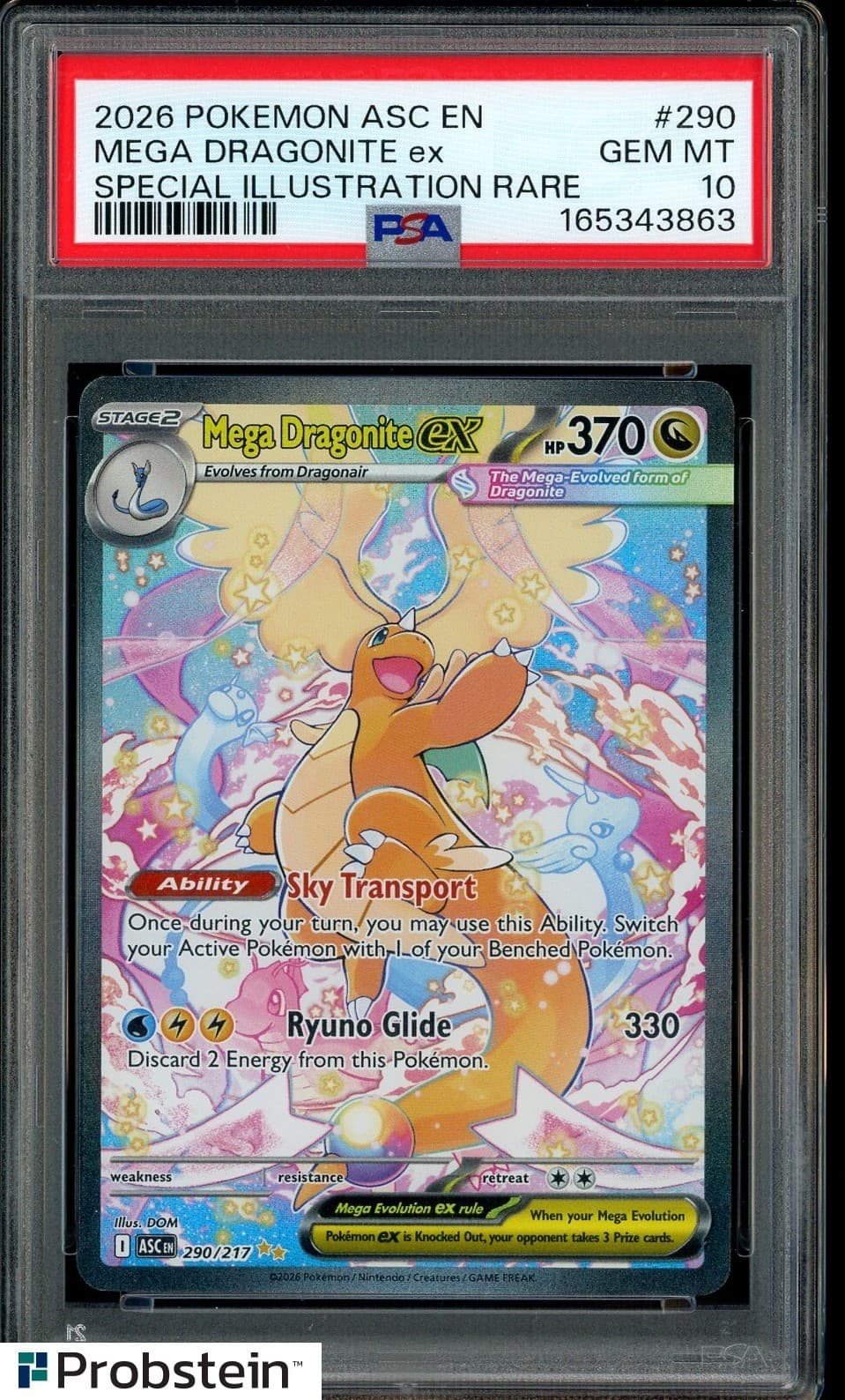 2026 Pokémon Ascended ASC EN #290 Mega Dragonite ex Special Illustration PSA 10