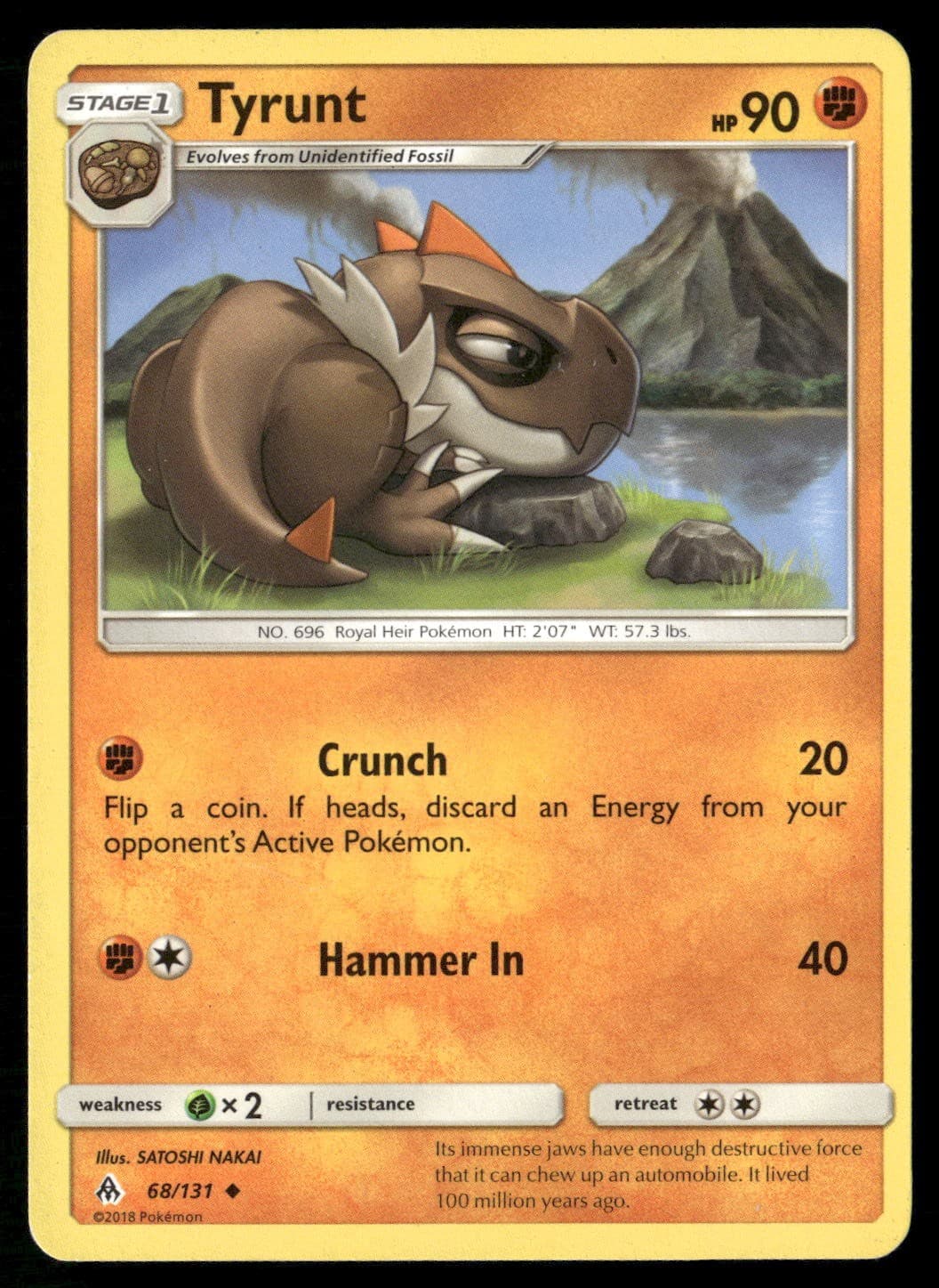 Tyrunt 68/131 Uncommon Forbidden Light Pokemon LP