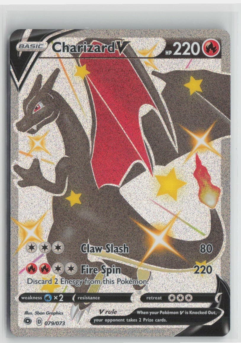 Charizard V (Secret) 79/73 Pokemon Champion's Path Secret Rare Holofoil LP