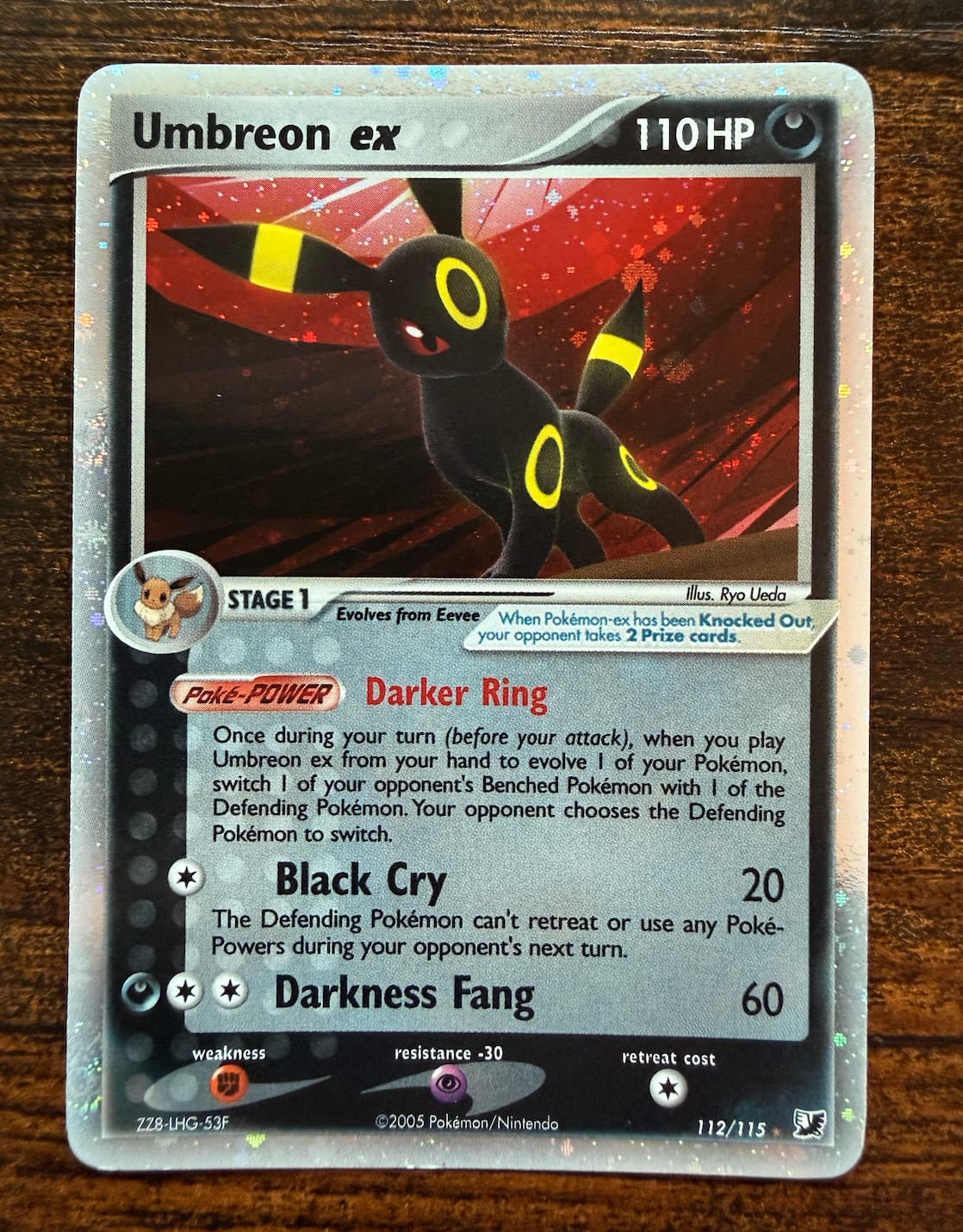Umbreon EX #112 Pokemon Unseen Forces Holographic Pokemon Card